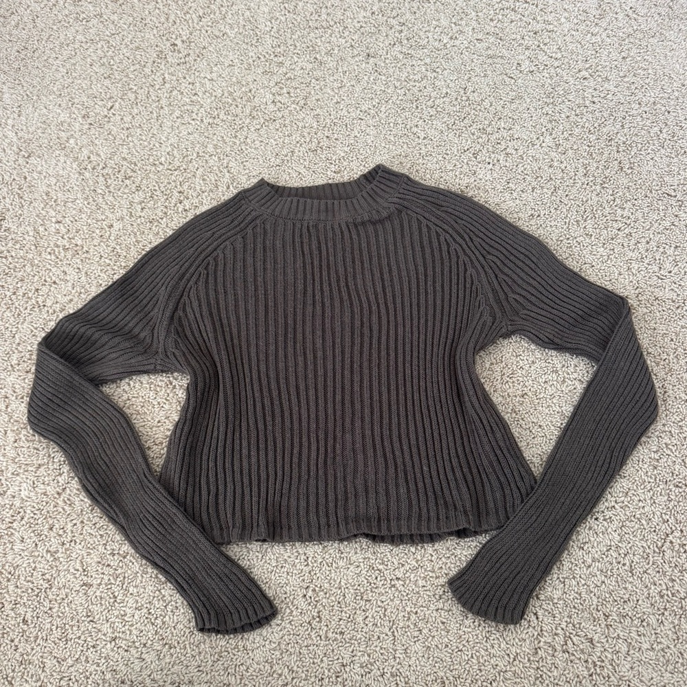 Garage ribbed green sweater. Size small.